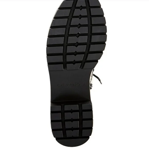 Chelsea & Violet Snake-Print Combat Block Booties - Picture 5 of 5